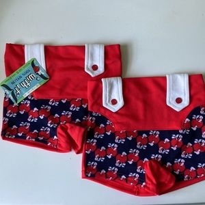 NWT with it Vintage Toddler knit apple patterned child swim trunks -2 available